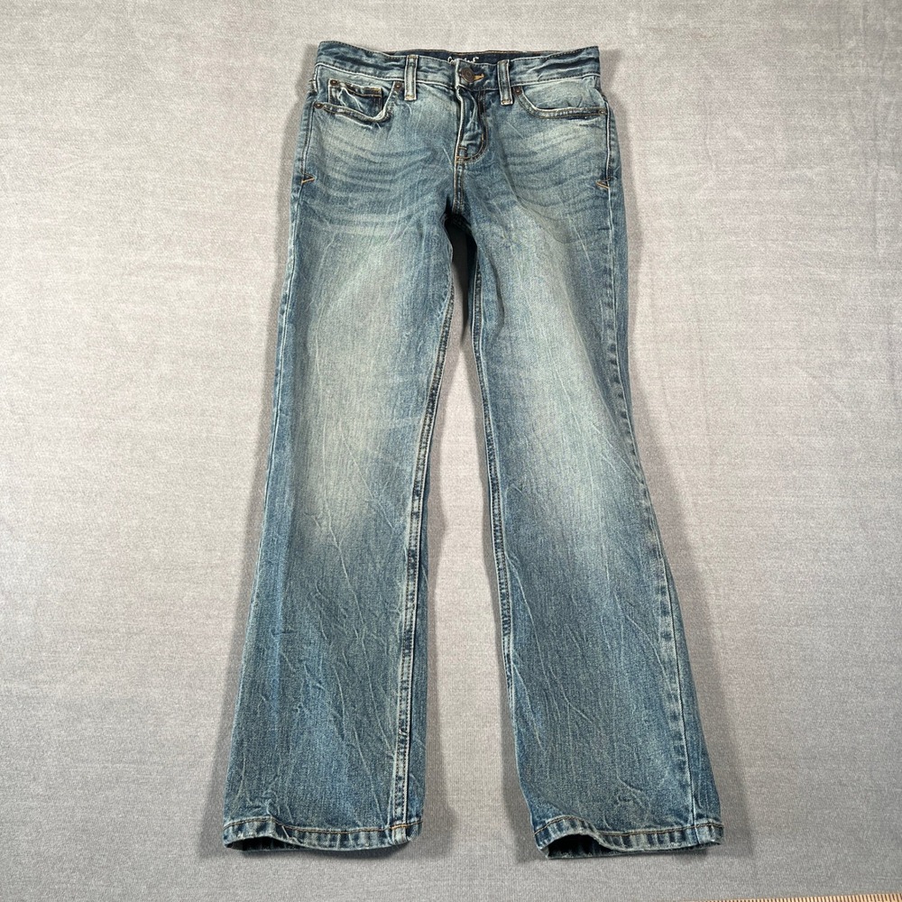 Cat & Jack Straight Recto Stretch Mid Rise Jeans Kids Size 12 Blue Denim